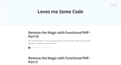 Desktop Screenshot of lovesmesomecode.com