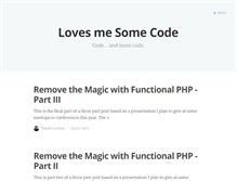 Tablet Screenshot of lovesmesomecode.com